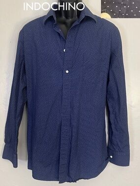 Indochino Custom Long Sleeve Shirt 15.5" neck no size tag 23" armpit to armpit